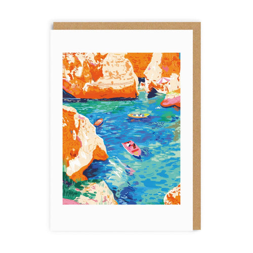 Orange Cliffs Greeting Card - MarramTrading.com