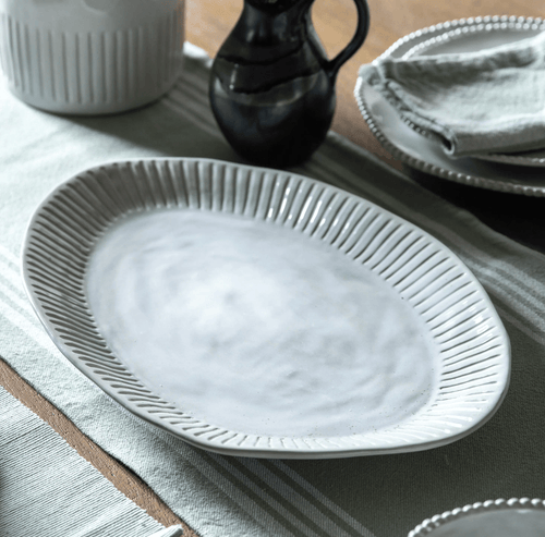 Organic Ridged Platter - MarramTrading.com