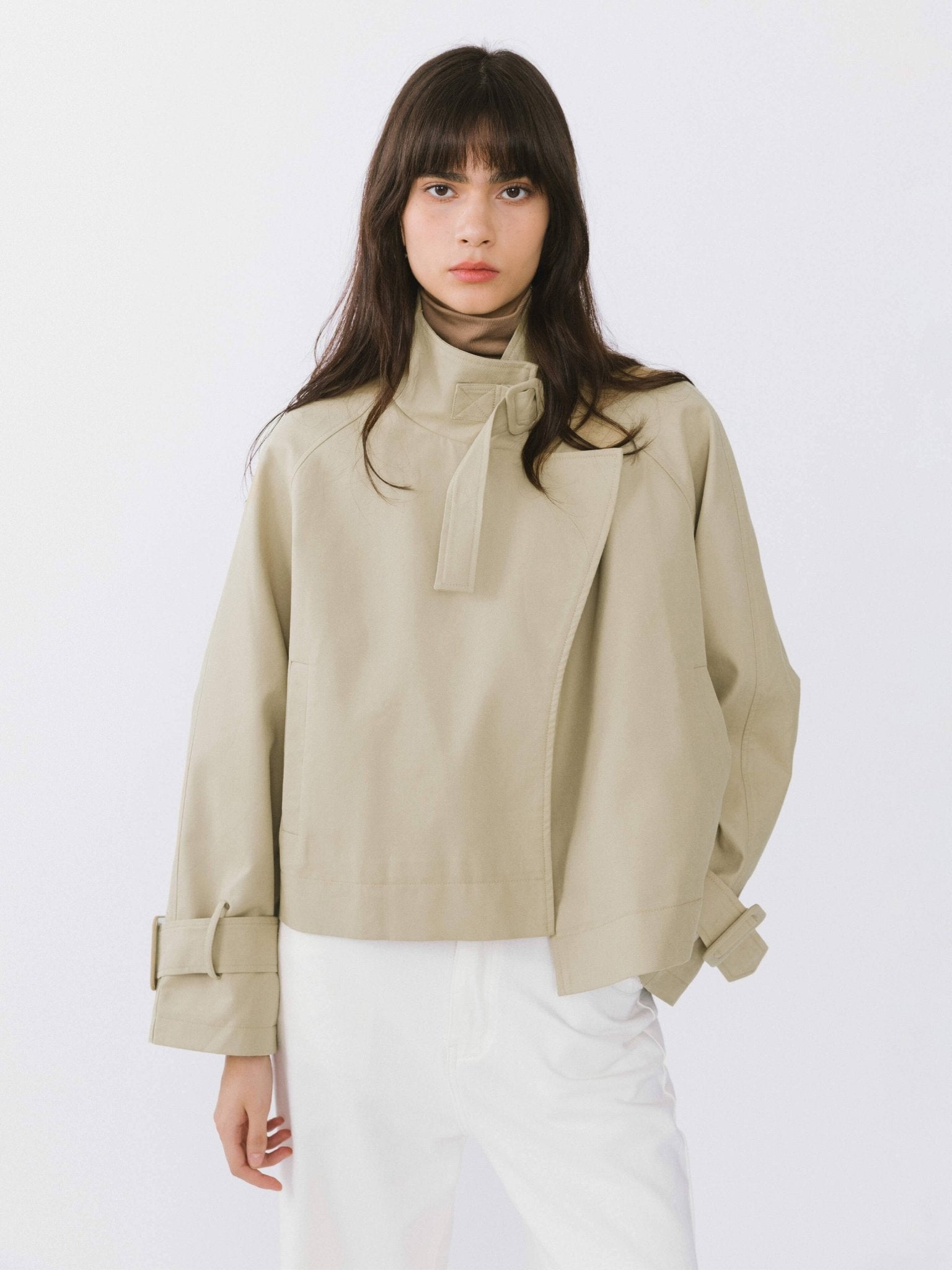 Overlay Cropped Trench Coat - MarramTrading.com