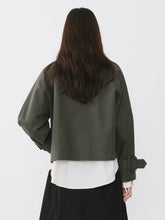 Load image into Gallery viewer, Overlay Cropped Trench Coat - MarramTrading.com
