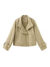 Load image into Gallery viewer, Overlay Cropped Trench Coat - MarramTrading.com

