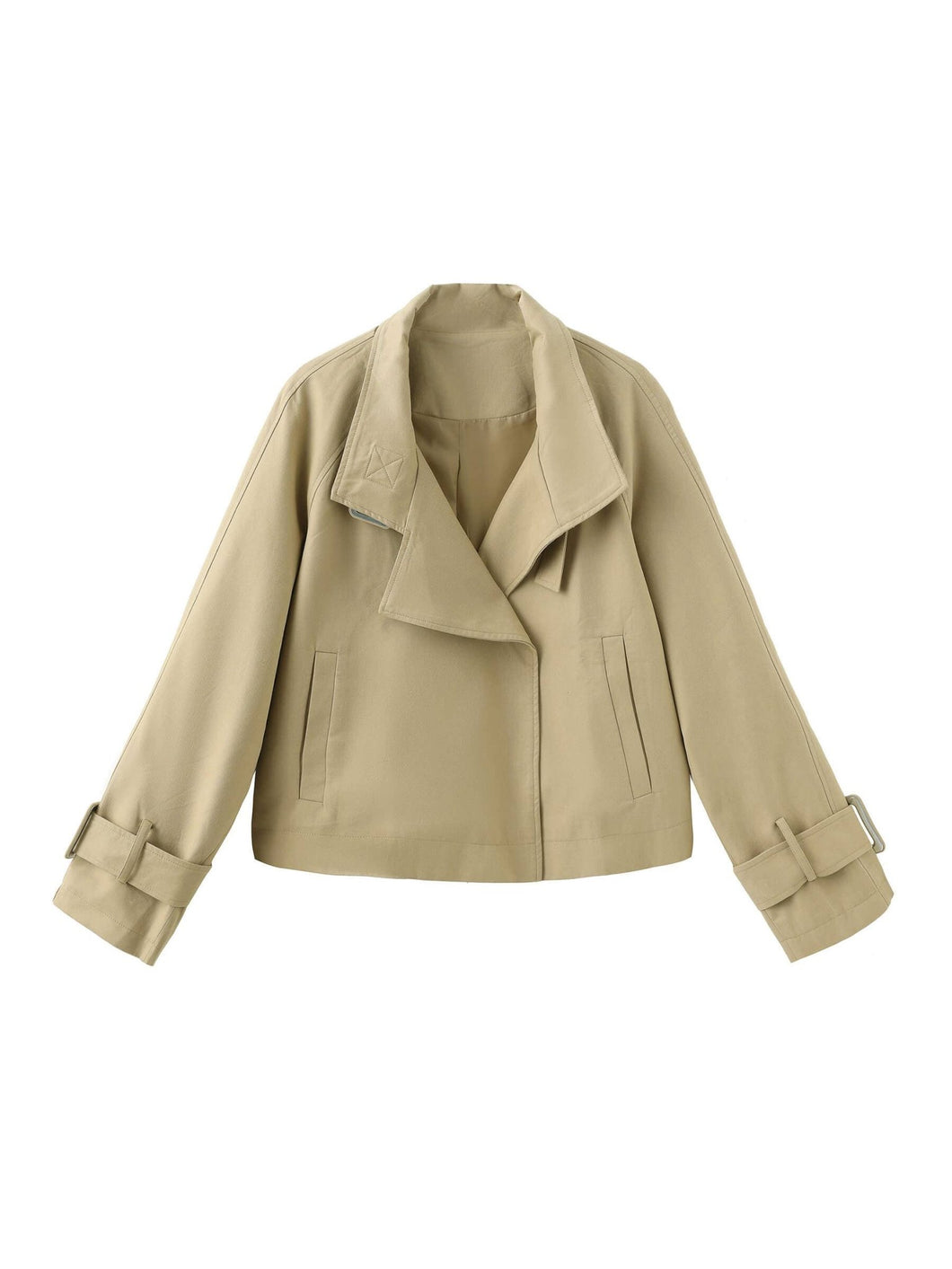 Overlay Cropped Trench Coat - MarramTrading.com