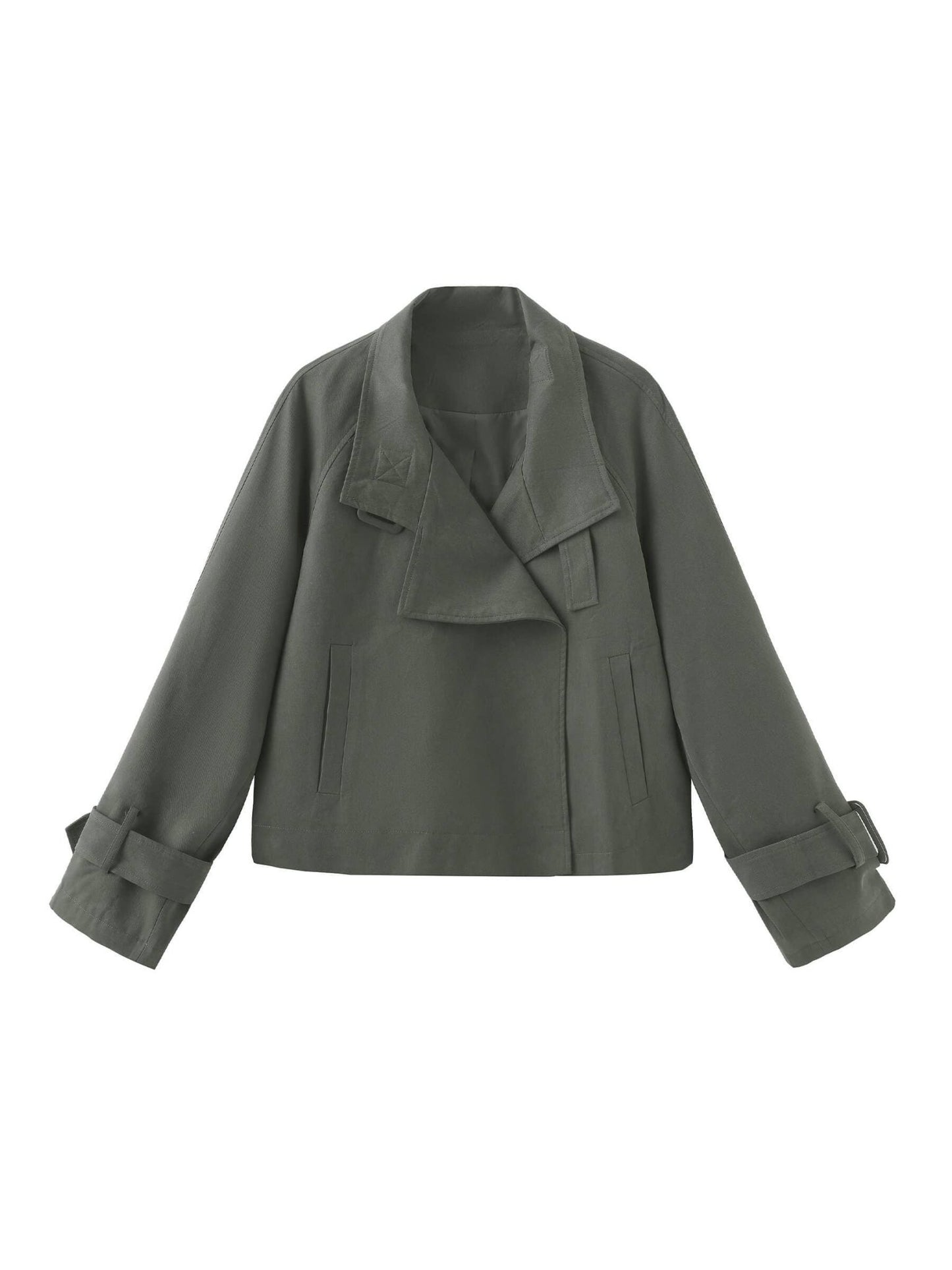 Overlay Cropped Trench Coat - MarramTrading.com