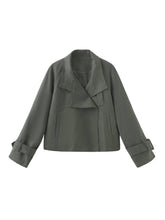 Load image into Gallery viewer, Overlay Cropped Trench Coat - MarramTrading.com
