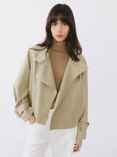 Load image into Gallery viewer, Overlay Cropped Trench Coat - MarramTrading.com
