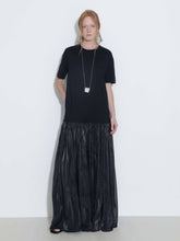 Load image into Gallery viewer, Oversized Round Neck Short Sleeve Pleated Dress - MarramTrading.com
