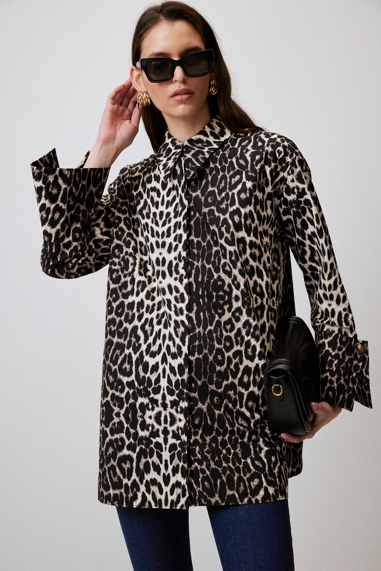 PATTERNED SHIRT WITH WIDE CUFFS - MarramTrading.com