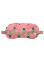 Load image into Gallery viewer, Eye Mask Satin Pink Peacock
