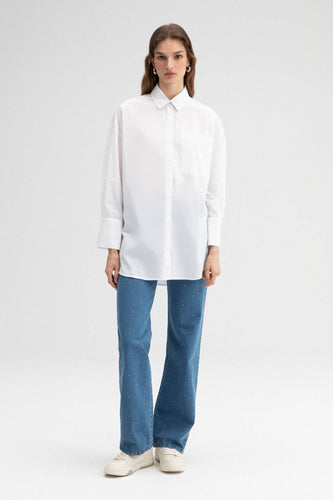 RELAXED FIT POPLIN SHIRT - MarramTrading.com