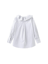Load image into Gallery viewer, Ruffle Collar Striped Shirt - MarramTrading.com
