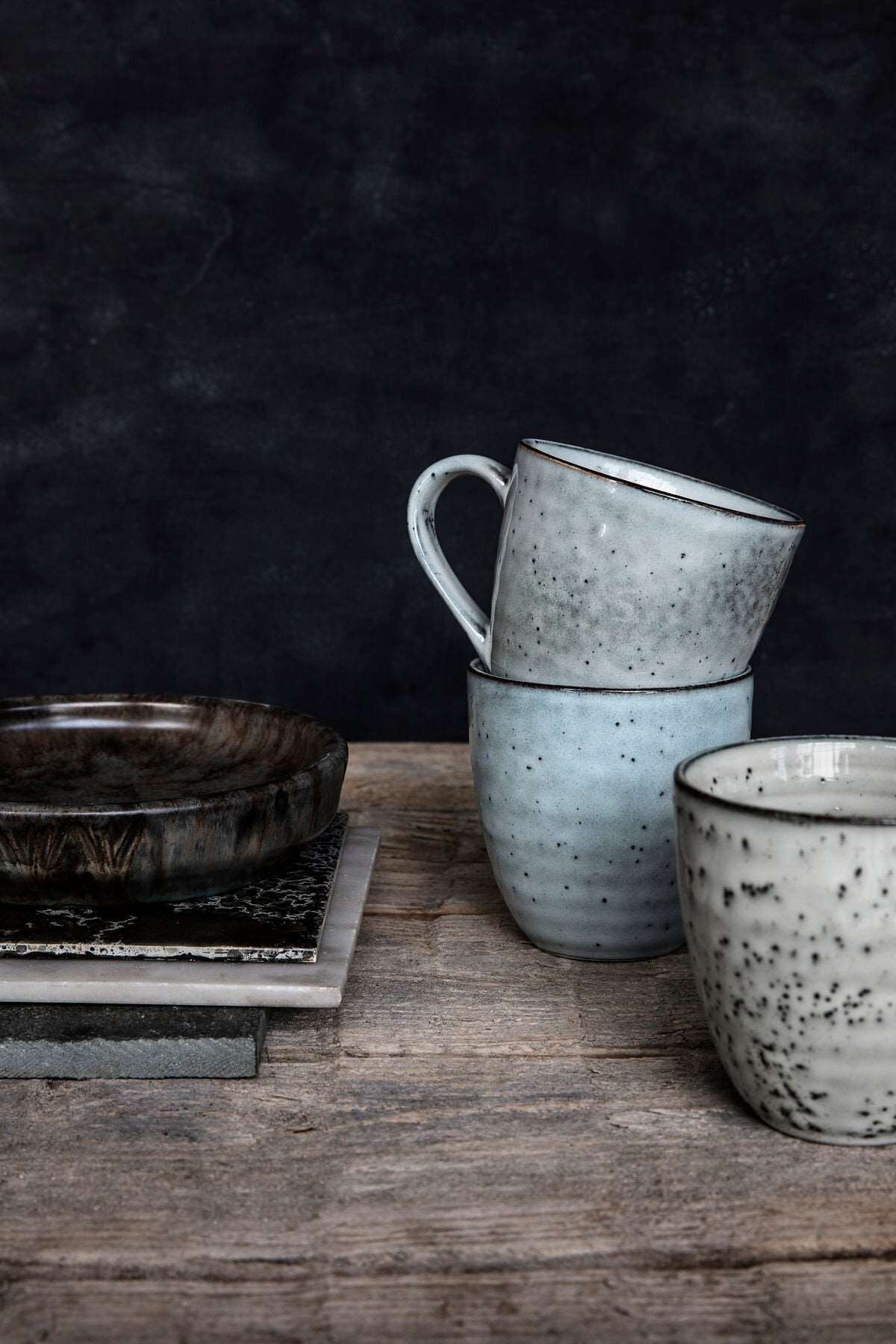 Rustic Mug Grey/Blue - MarramTrading.com
