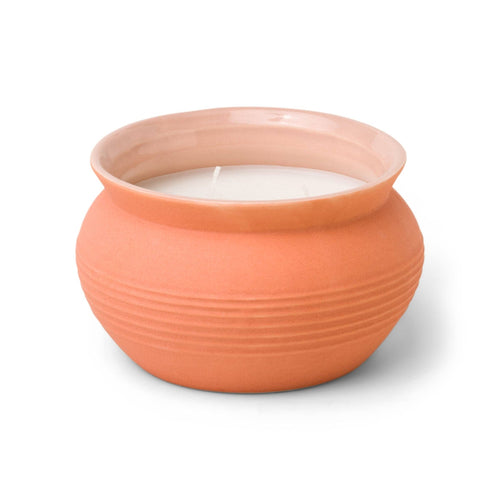 Santorini Ceramic Candle - Terracotta - Raw Clay & Pear - MarramTrading.com