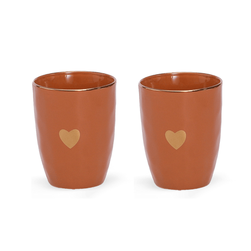 Set of 2 ochre morning cuddle tumblers - MarramTrading.com
