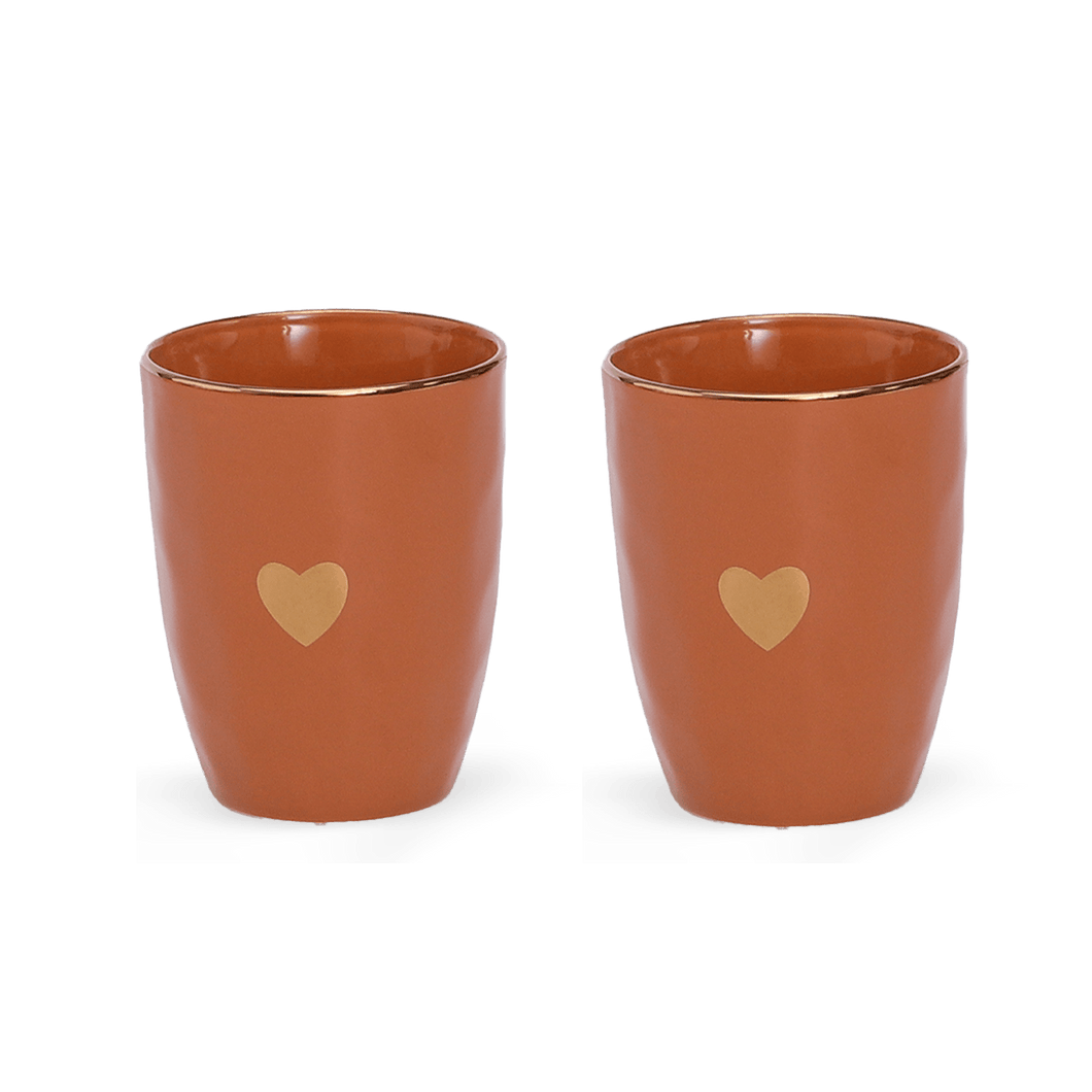 Set of 2 ochre morning cuddle tumblers - MarramTrading.com