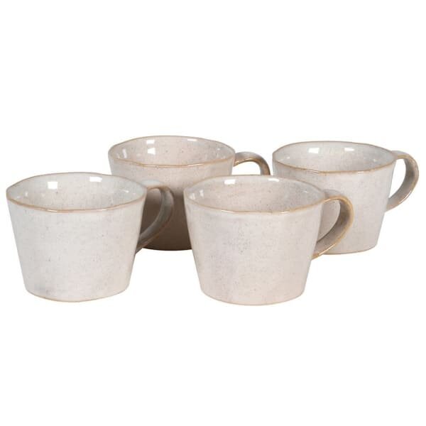 Set of 4 Beige Mugs - MarramTrading.com