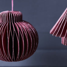 Load image into Gallery viewer, Set of 6 Burgundy Ornaments - MarramTrading.com
