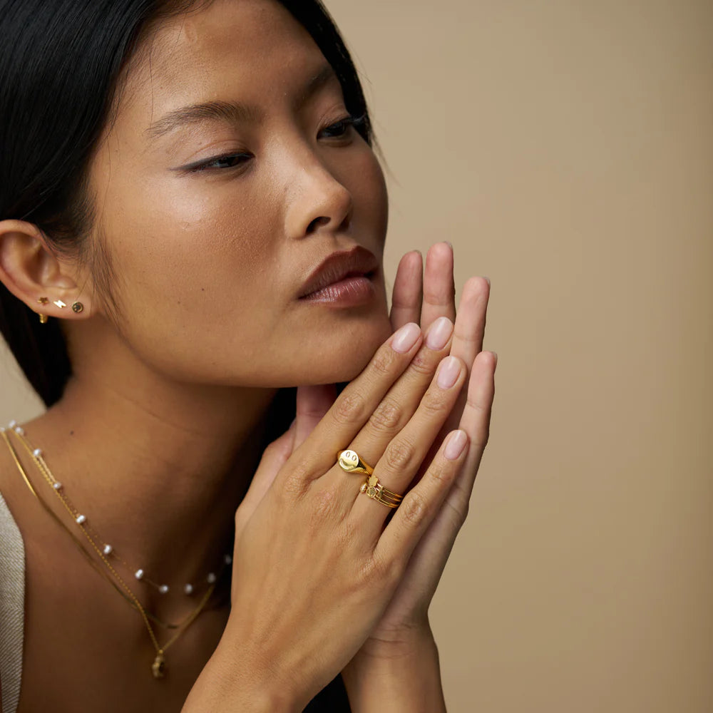 Happy Face Signet Ring