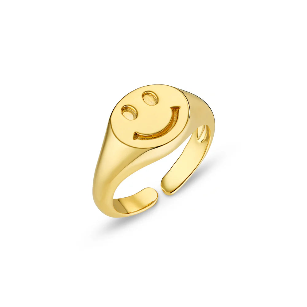 Happy Face Signet Ring