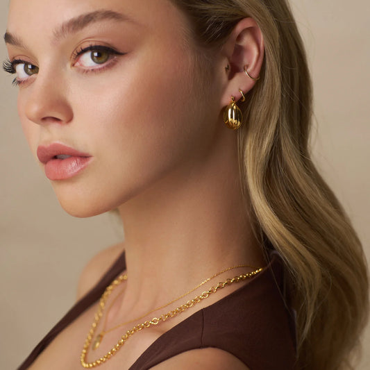 Small Interlocking Hoop Earrings