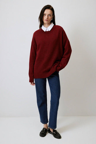 SOLID COLOUR OVERSIZE SWEATER - MarramTrading.com