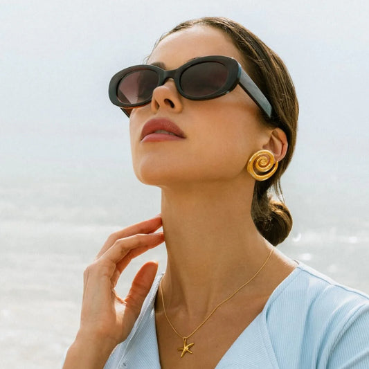 Oversized Spiral Stud Earrings