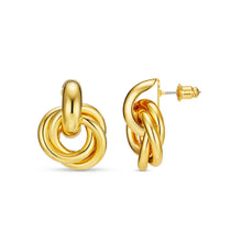 Load image into Gallery viewer, Statement Interlocking Earrings - Gold - MarramTrading.com
