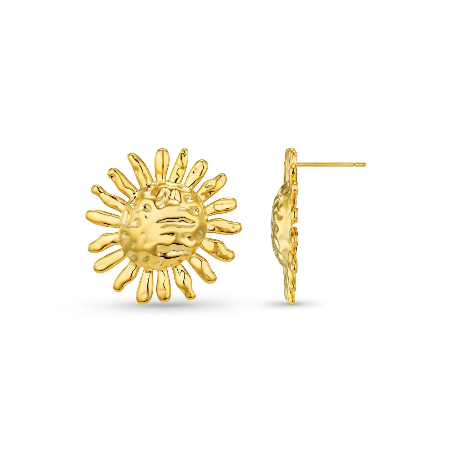 Statement Molten Sun Stud Earrings - MarramTrading.com
