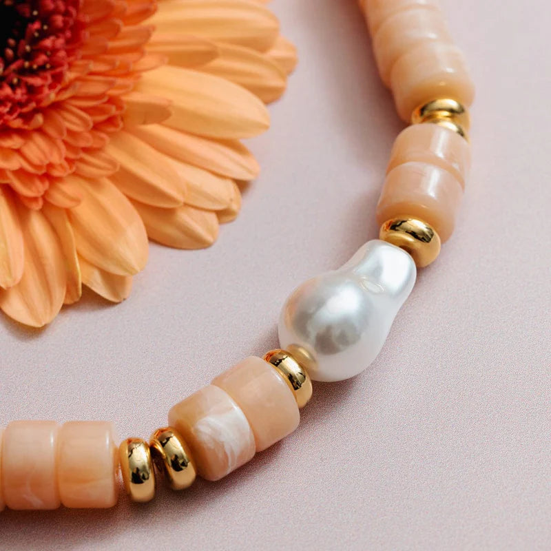 Statement Pearl & Bead Necklace