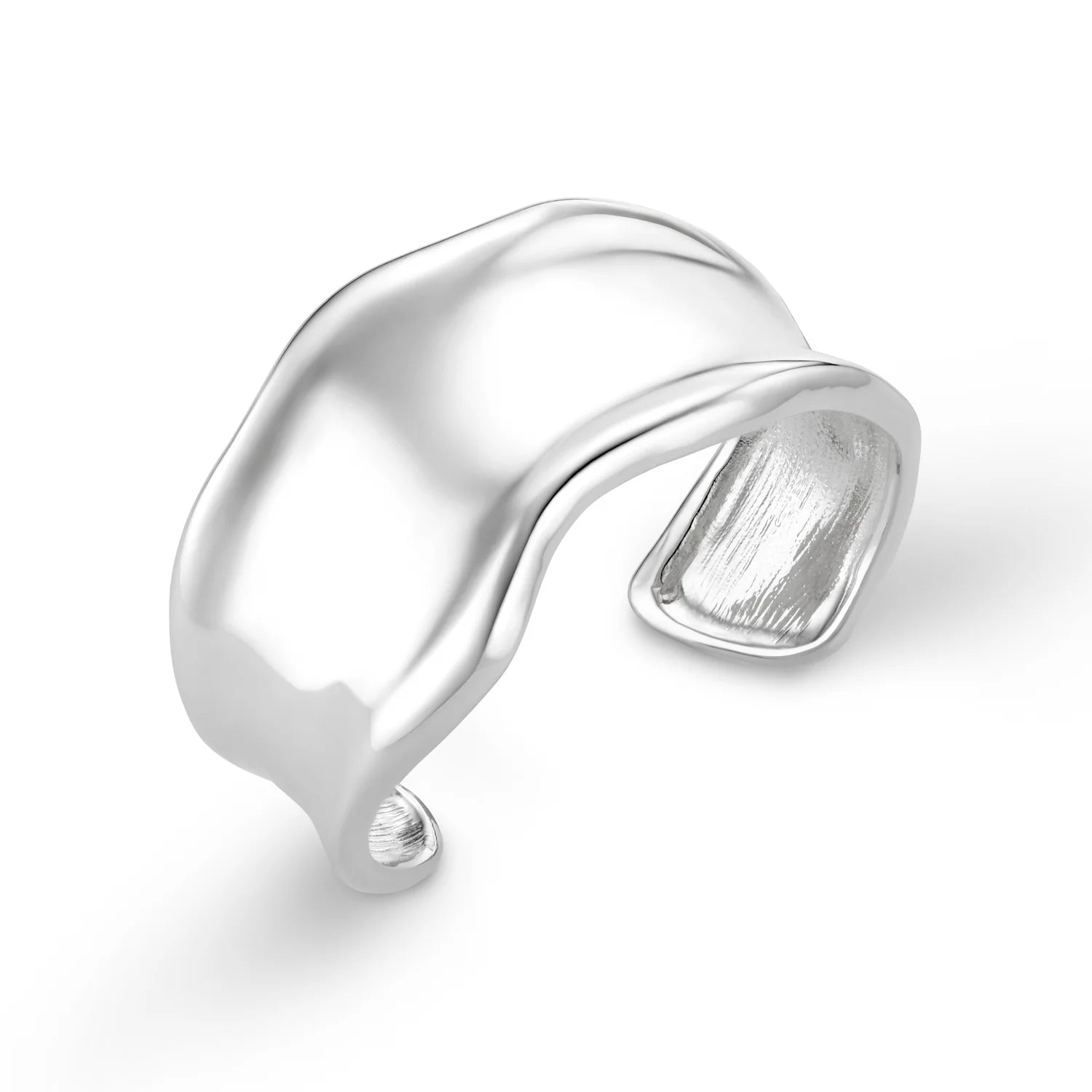 Statement Organic Molten Metal Cuff - Silver - MarramTrading.com