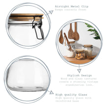 Load image into Gallery viewer, Storage Jar Wooden Lid - Clear Seal - 1L - MarramTrading.com
