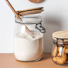 Load image into Gallery viewer, Storage Jar Wooden Lid - Clear Seal - 1L - MarramTrading.com
