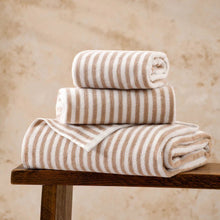 Load image into Gallery viewer, Striped Cotton Towels - Natural - MarramTrading.com
