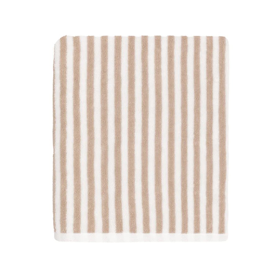 Striped Cotton Towels - Natural - MarramTrading.com