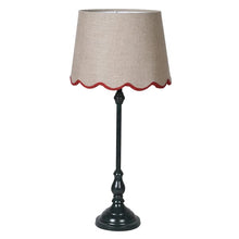 Load image into Gallery viewer, Table Lamp with Red Scallop Linen Shade - MarramTrading.com
