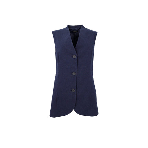 Tailored Longline Vest Navy Blue - MarramTrading.com