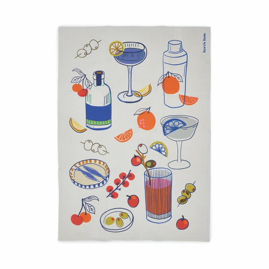 THE EMMY TEA TOWEL - COCKTAILS - MarramTrading.com