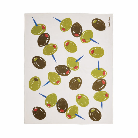 THE EMMY TEA TOWEL - OLIVES - MarramTrading.com