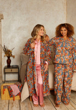 Load image into Gallery viewer, Womens Traditional Cotton Pyjama Set, Grey Untamed Cheetah Print
