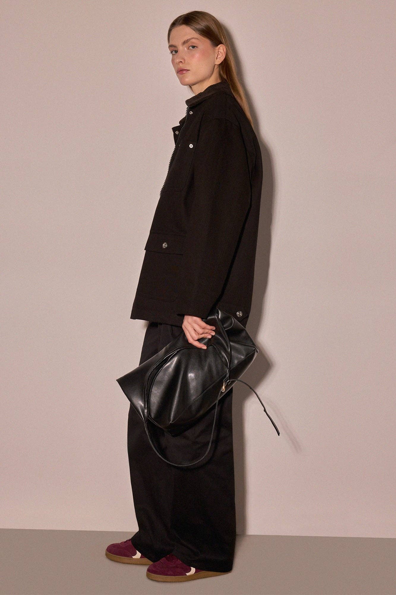 UTILITY GABARDINE JACKET WITH VELVET COLLAR - MarramTrading.com