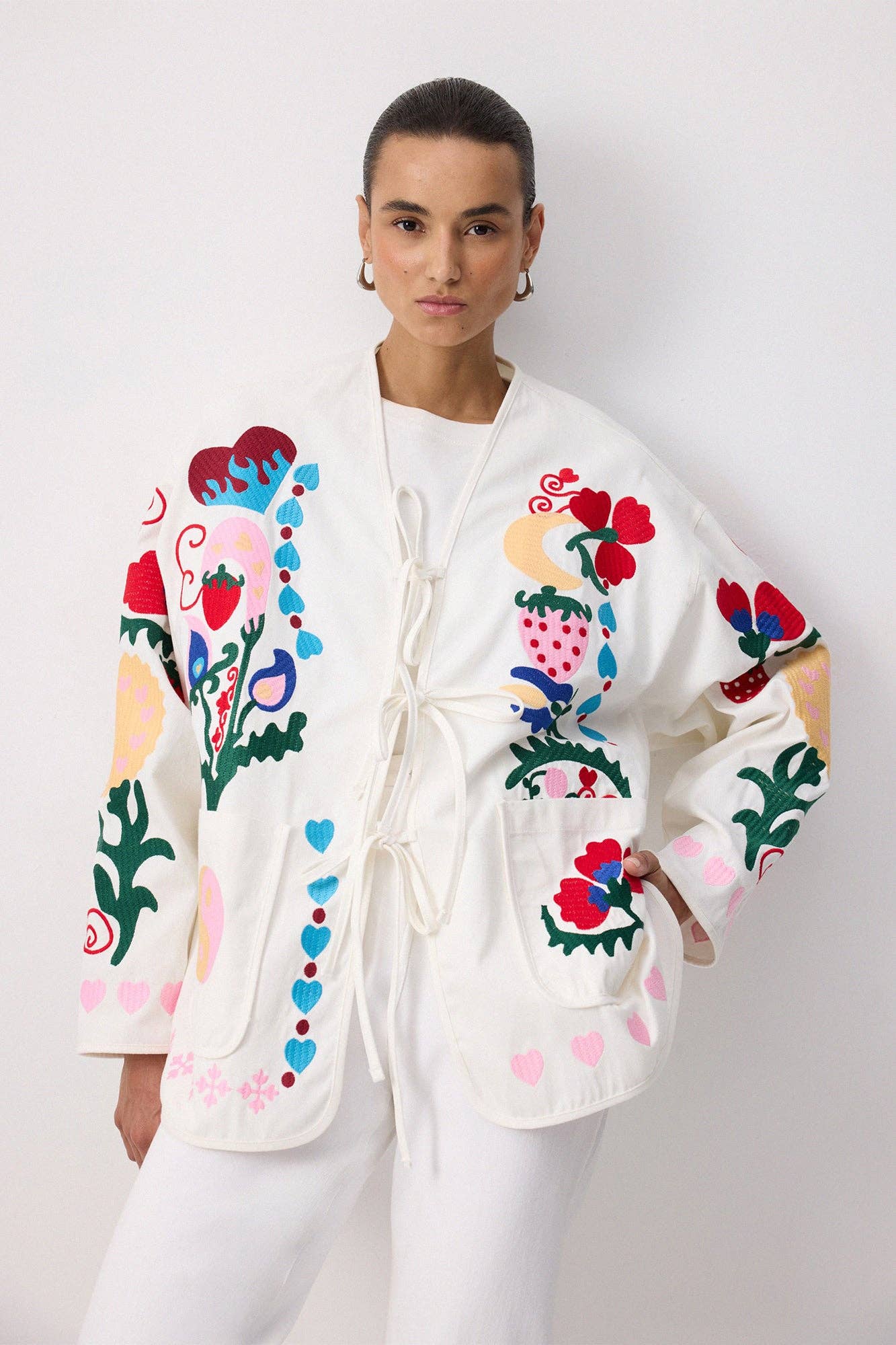 Whimsical Folk Embroidered Jacket - MarramTrading.com