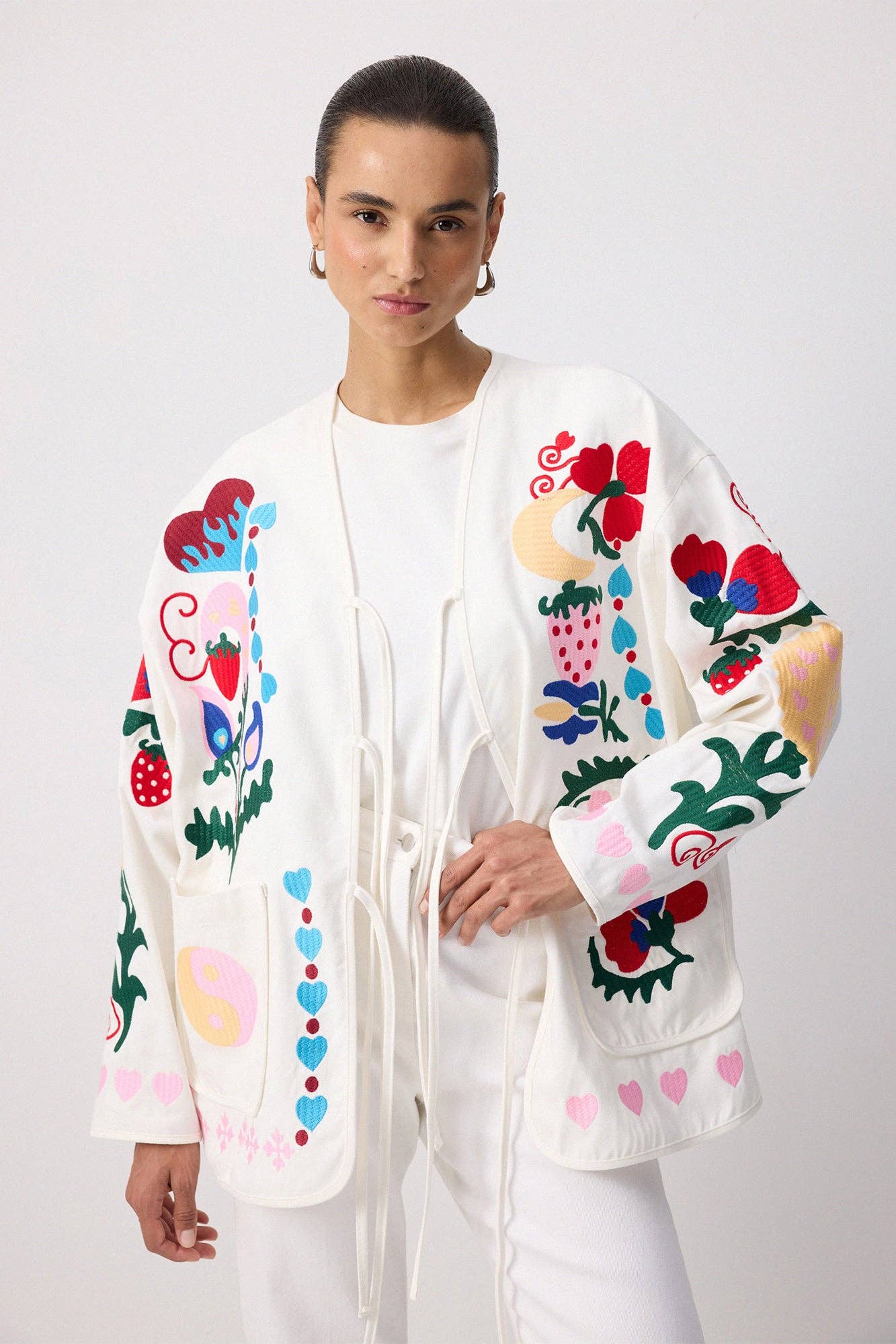 Whimsical Folk Embroidered Jacket - MarramTrading.com