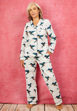 Load image into Gallery viewer, Womens Cotton Traditional Pyjamas White Hummingbird
