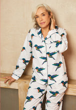 Load image into Gallery viewer, Womens Cotton Traditional Pyjamas White Hummingbird

