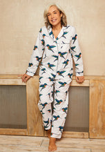 Load image into Gallery viewer, Womens Cotton Traditional Pyjamas White Hummingbird
