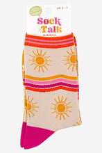 Load image into Gallery viewer, Women&#39;s Sunshine and Stripe Bamboo Socks - MarramTrading.com
