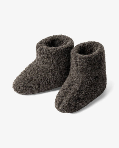 Wool slippers — Dark grey/Brown - MarramTrading.com
