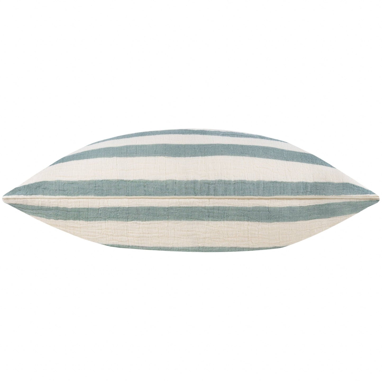 Woven Stripe Cotton Cushion Eucalyptus - MarramTrading.com