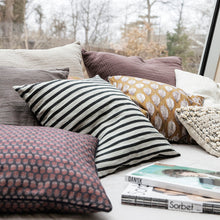 Load image into Gallery viewer, Black / Grey Stripe Cushion Cover
