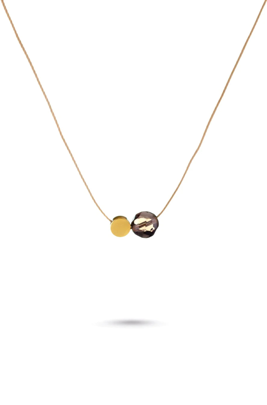 Smokey-Quartz Cord Necklace