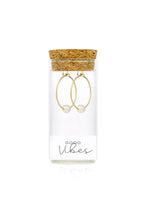Load image into Gallery viewer, Pearl Gold Hoop Earrings

